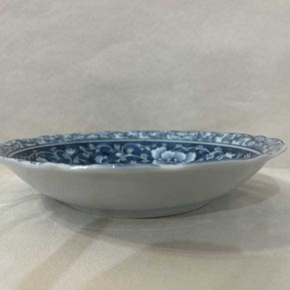Blue and White Porcelain 8 inch Pasta Bowl - Picture 3 of 4
